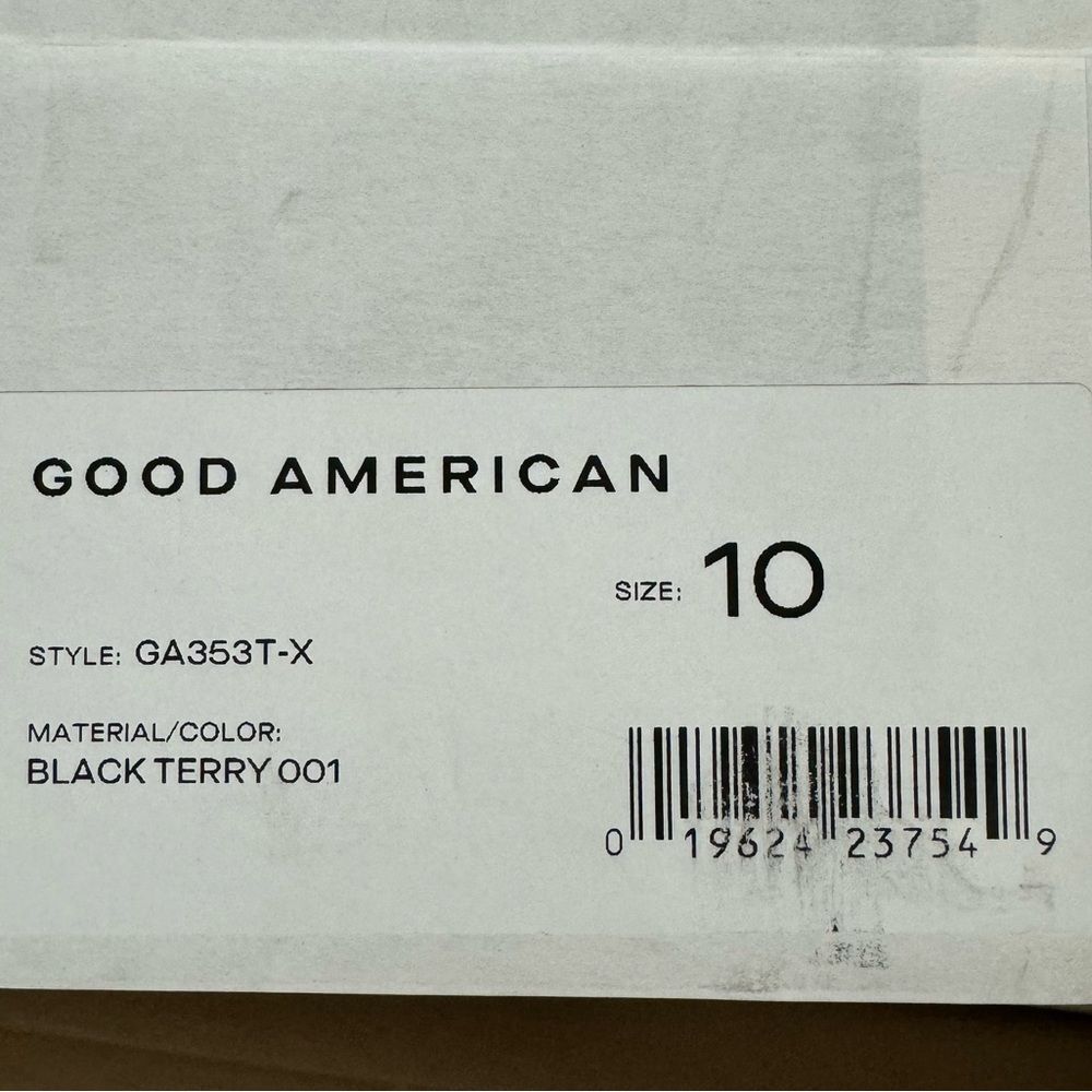 NEW Good American Terry Kickstand Mule Black Size 10 - Picture 7 of 10